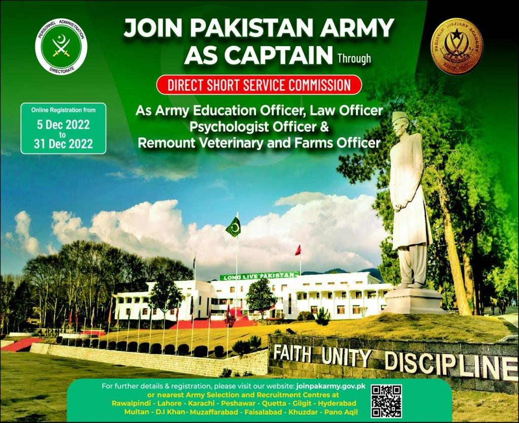 Pakistan Army Jobs 2022 | Pakistan Army Headquarters Announced Latest Hiring