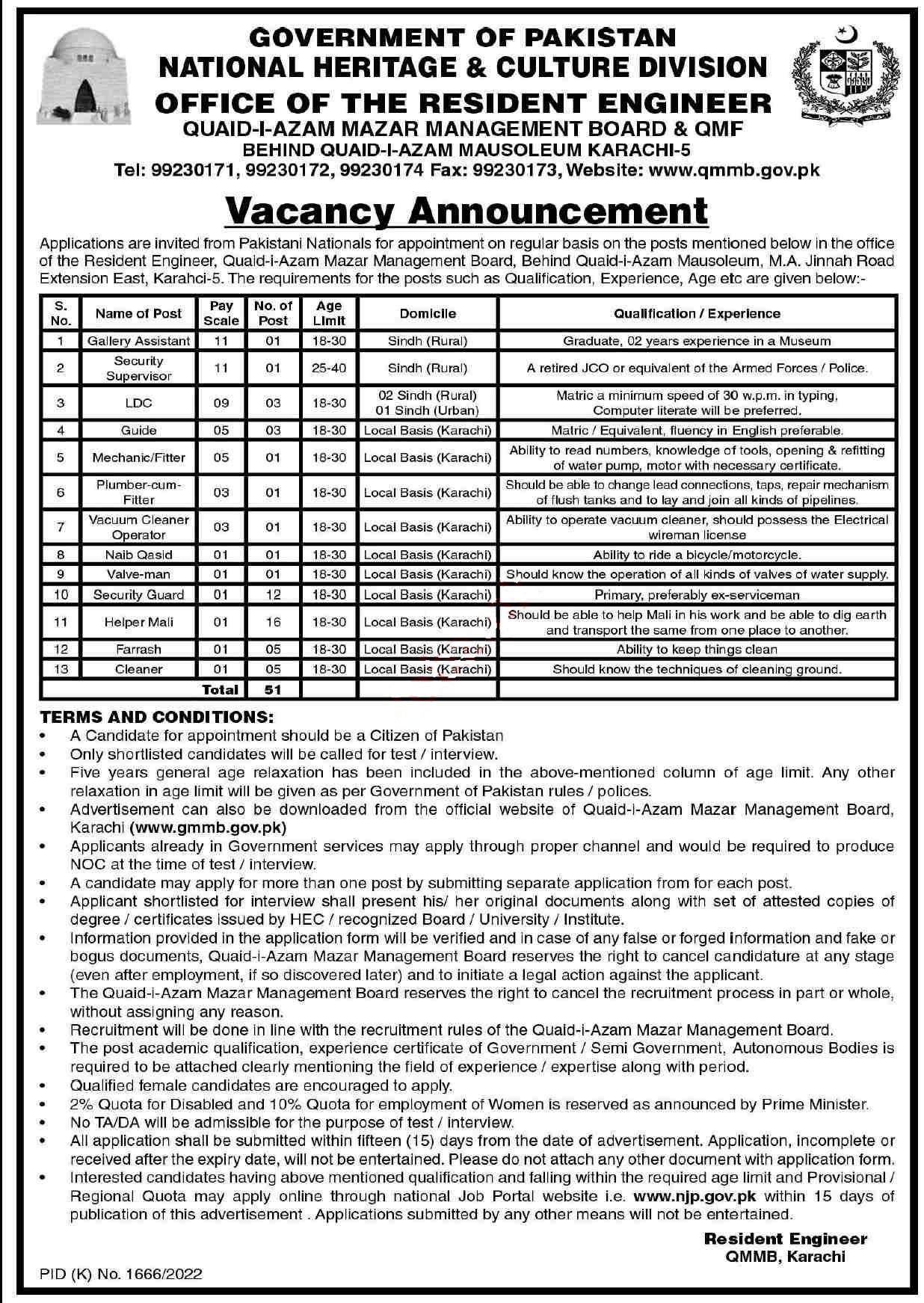 National Culture Division Jobs 2022 | National Heritage & Culture Division Headquarters Announced Latest Hiring