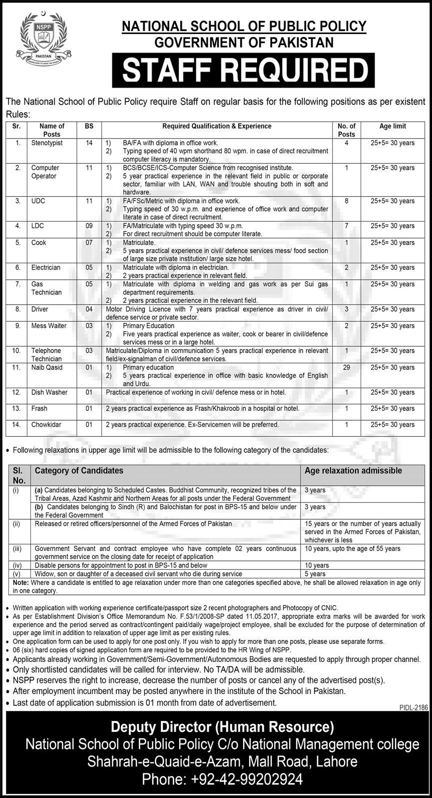 Latest National School of Public Policy NSPP Jobs 2023