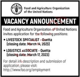 FAO Food & Agriculture Organization Head Office Announced Latest Recruitments 2023