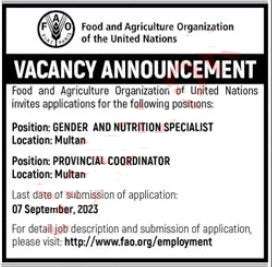 latest Food and Agriculture Organization FAO Jobs 2023