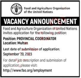 latest Food and Agriculture Organization FAO Jobs 2023