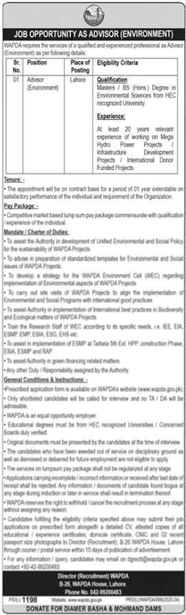 Latest WAPDA Jobs | New Jobs Opportunities at Water and Power Development Authority 