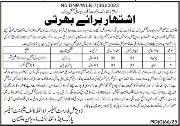 Latest Forestry Environment and Wildlife Department Jobs 2023
