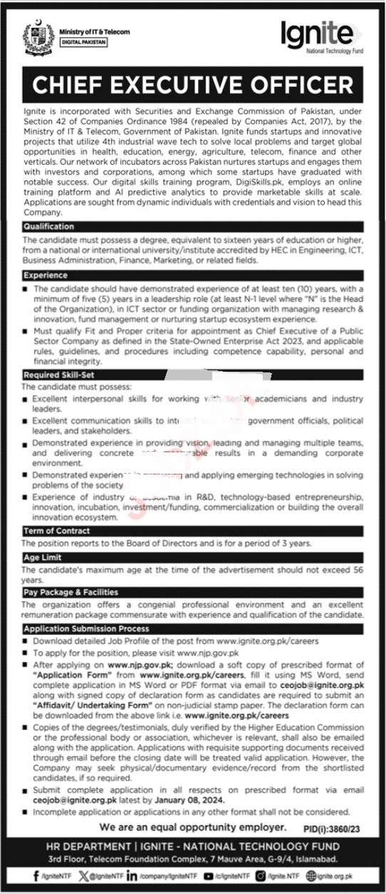 Job Opportunities at Ministry of IT & Telecom