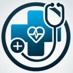 blue color with white background healthcare icon